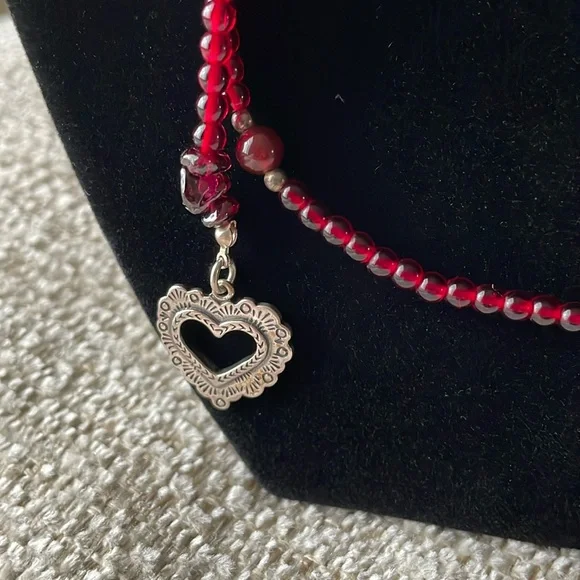 RARE to find. Silpada Sterling Silver & Garnet Necklace